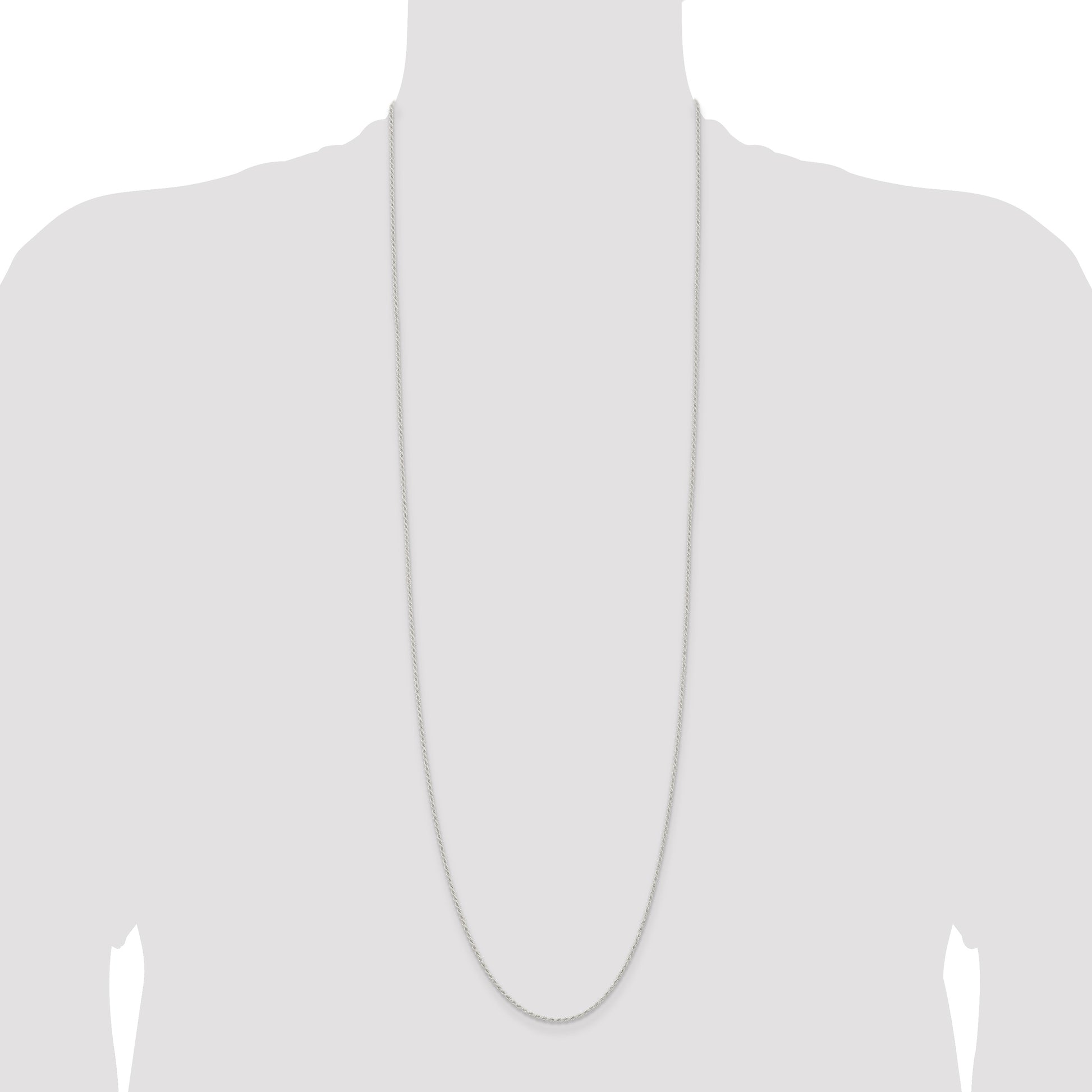 Sterling Silver 1.5mm Solid Rope Chain