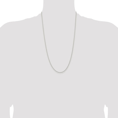 Sterling Silver Rhodium-plated 1.5mm Solid Rope Chain