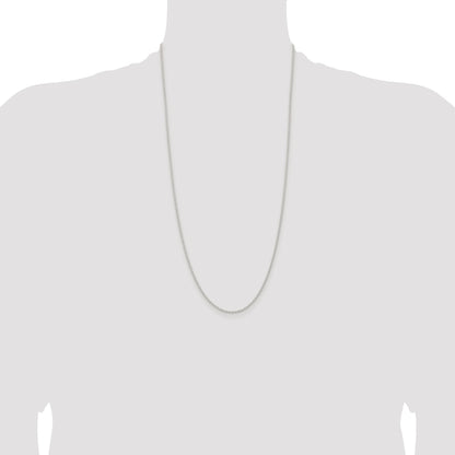 Sterling Silver Rhodium-plated 1.5mm Solid Rope Chain