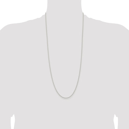 Sterling Silver Rhodium-plated 1.5mm Solid Rope Chain