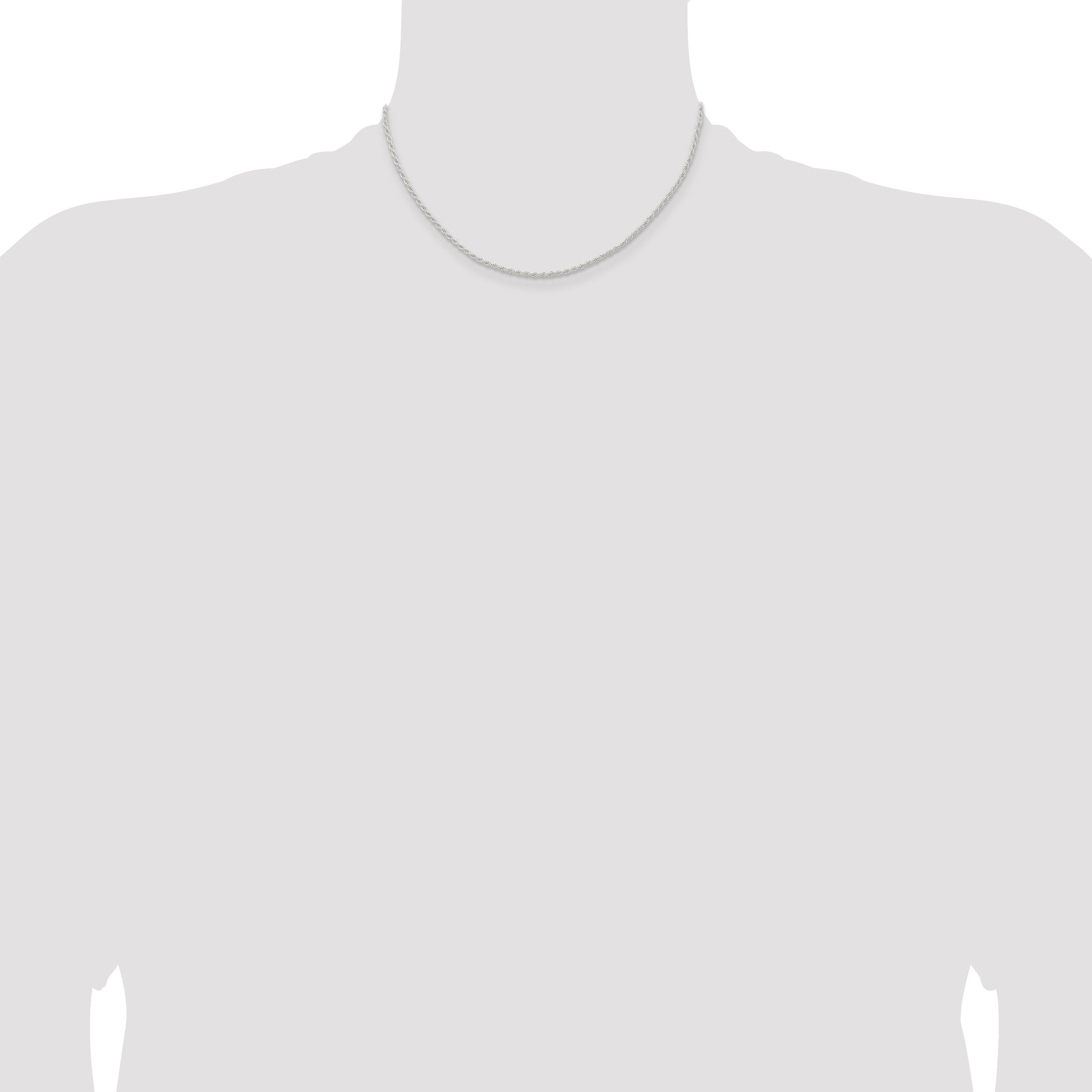 Sterling Silver 1.8mm Solid Rope Chain