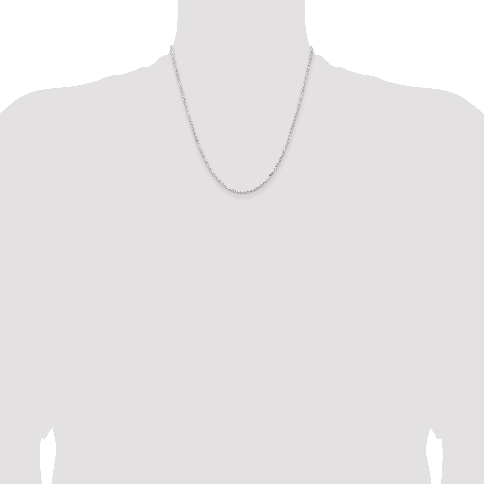 Sterling Silver 1.8mm Solid Rope Chain