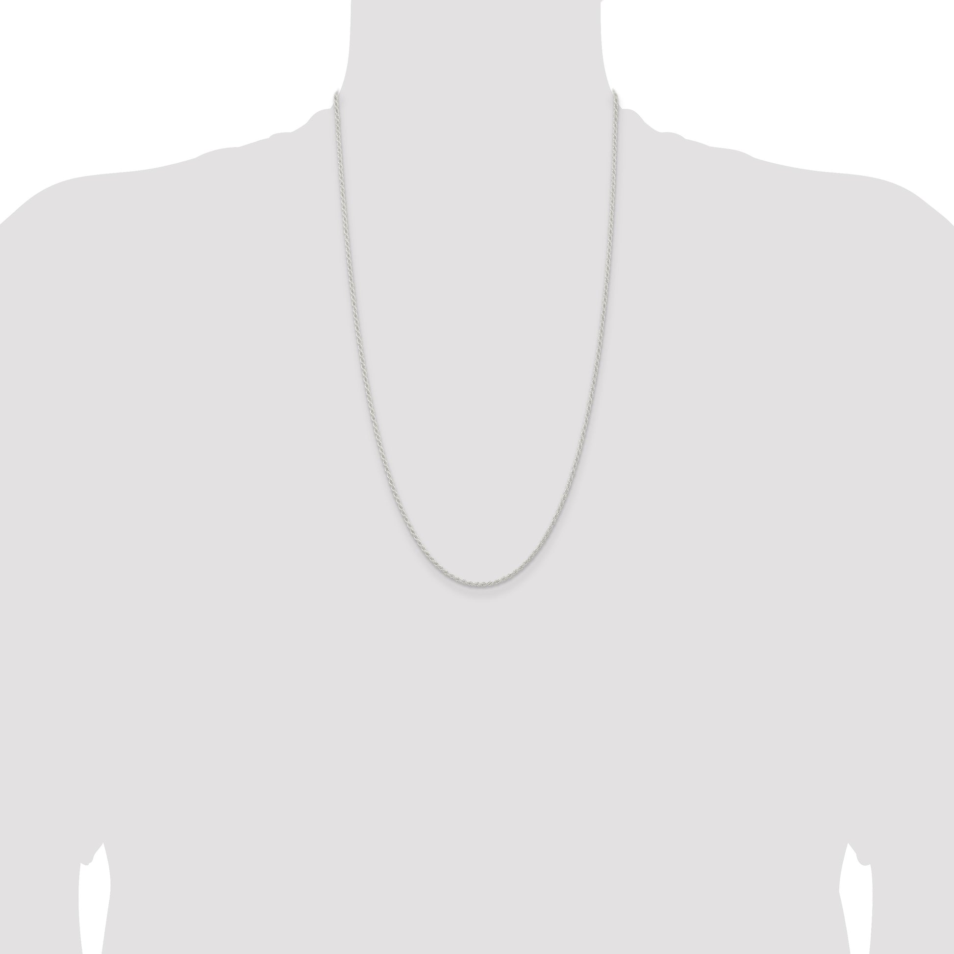 Sterling Silver 1.8mm Solid Rope Chain