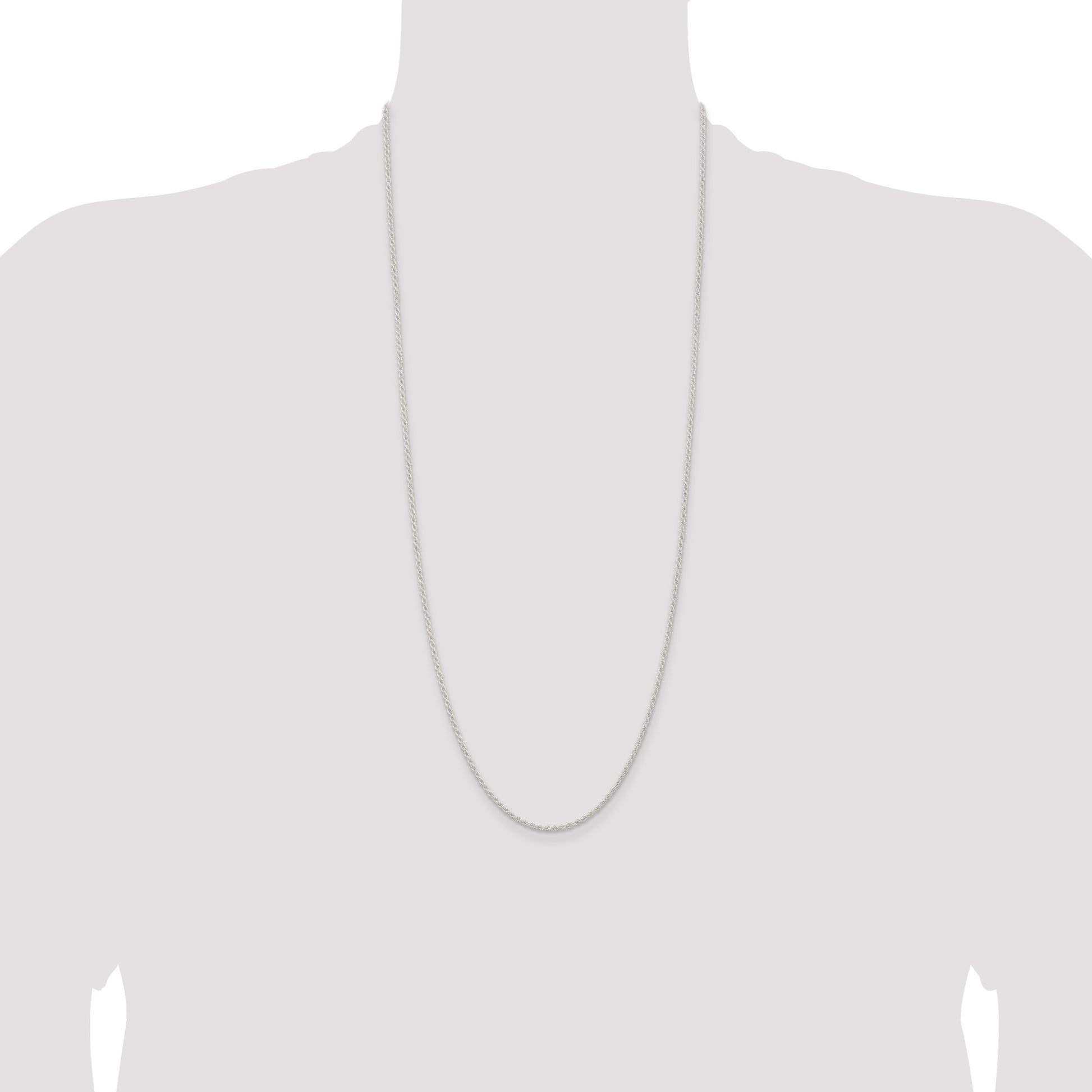 Sterling Silver 1.8mm Solid Rope Chain