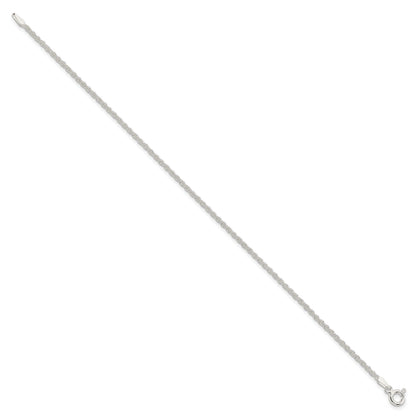 Sterling Silver 1.8mm Solid Rope Chain Anklet