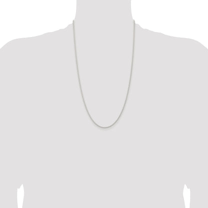 Sterling Silver Rhodium-plated 1.8mm Solid Rope Chain