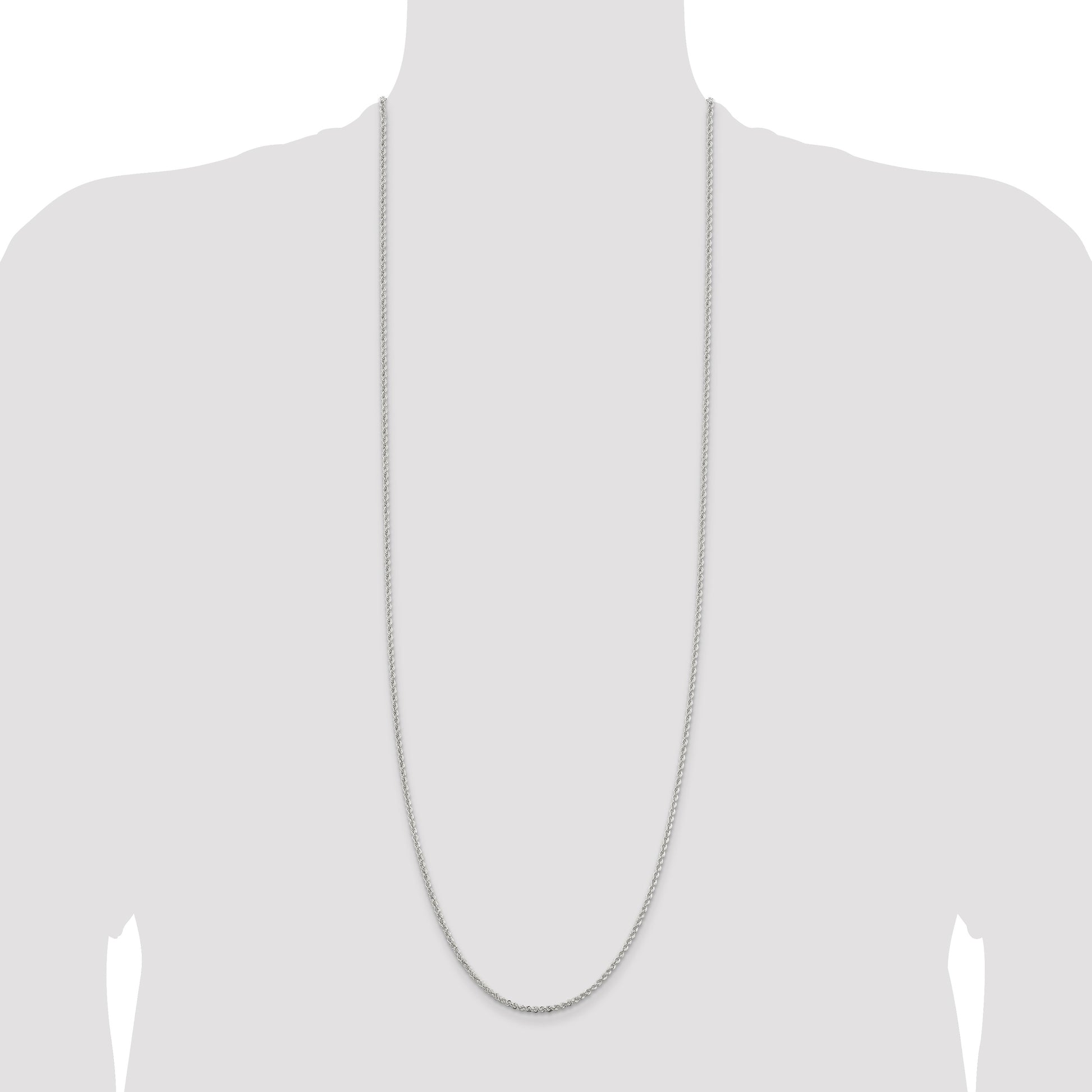 Sterling Silver 2.3mm Solid Rope Chain