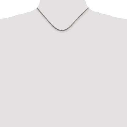 Sterling Silver 2.5mm Solid Rope Chain