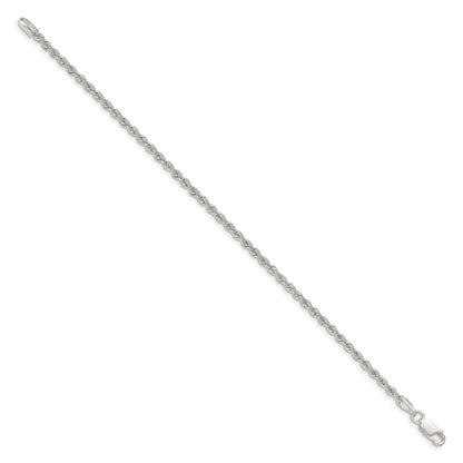 Sterling Silver 2.5mm Solid Rope Chain