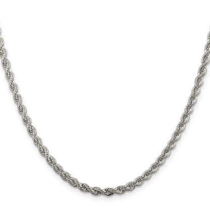 Sterling Silver 3mm Solid Rope Chain