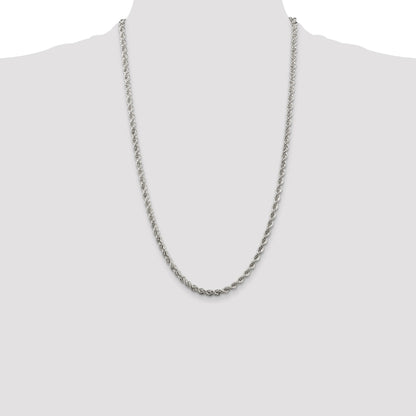 Sterling Silver 4.3mm Solid Rope Chain