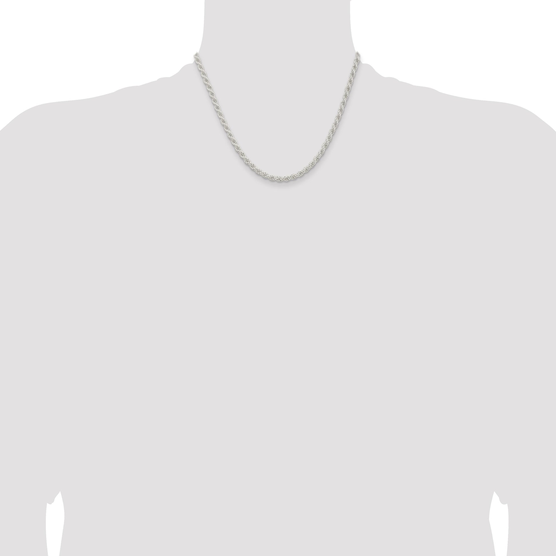 Sterling Silver 4.5mm Solid Rope Chain