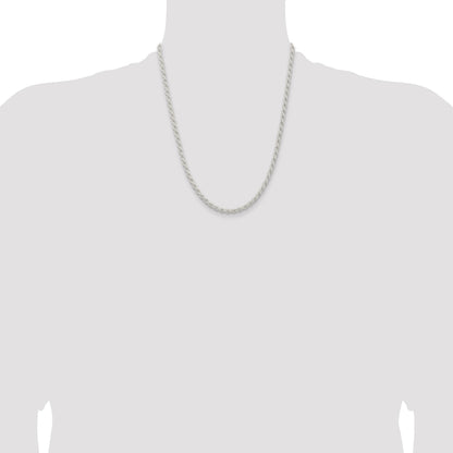 Sterling Silver 4.5mm Solid Rope Chain