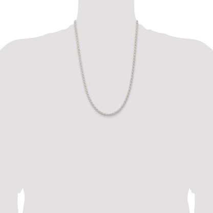 Sterling Silver 4.5mm Solid Rope Chain