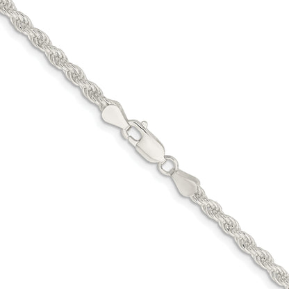 Sterling Silver Rhodium-plated 4.5mm Solid Rope Chain