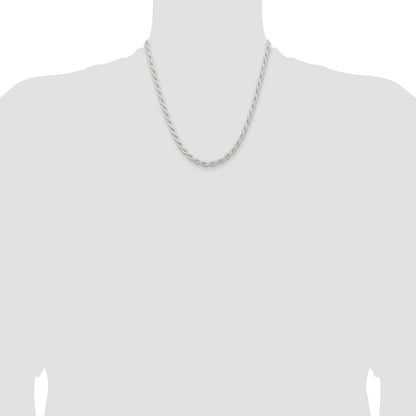 Sterling Silver 5mm Solid Rope Chain