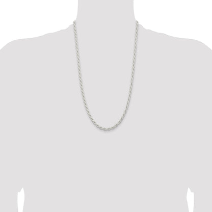 Sterling Silver 5mm Solid Rope Chain