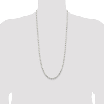 Sterling Silver 5mm Solid Rope Chain