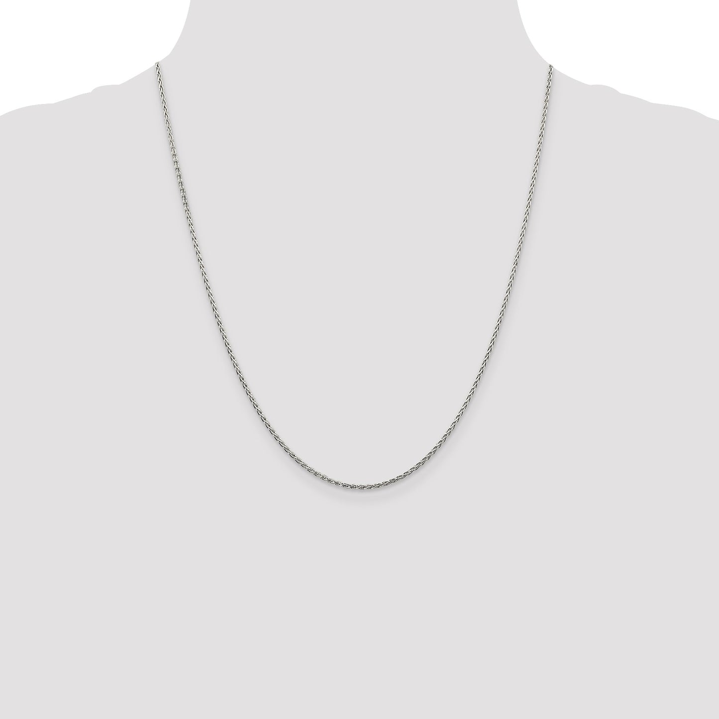 Sterling Silver 1.5mm Diamond-cut Spiga Chain