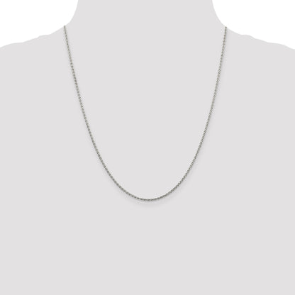 Sterling Silver 1.5mm Diamond-cut Spiga Chain