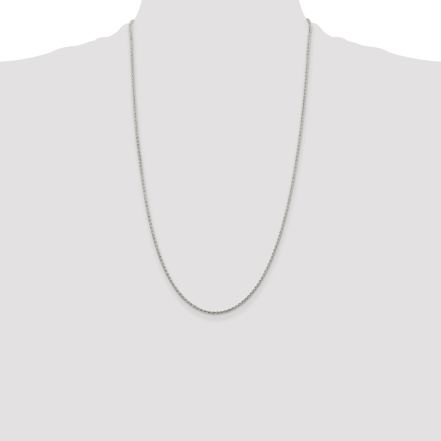 Sterling Silver 1.5mm Diamond-cut Spiga Chain