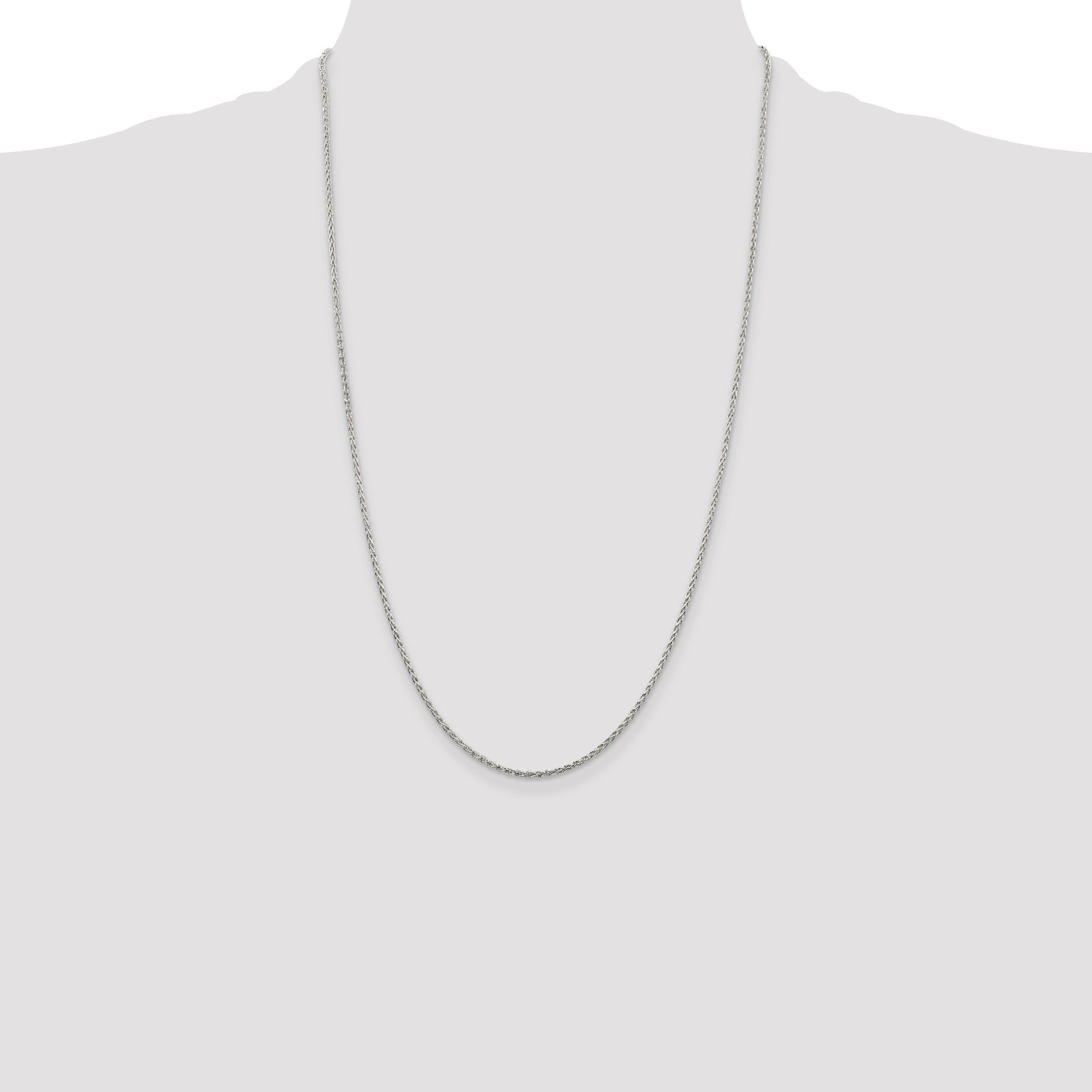 Sterling Silver 1.5mm Diamond-cut Spiga Chain