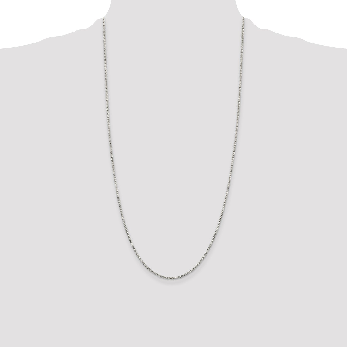 Sterling Silver 1.5mm Diamond-cut Spiga Chain