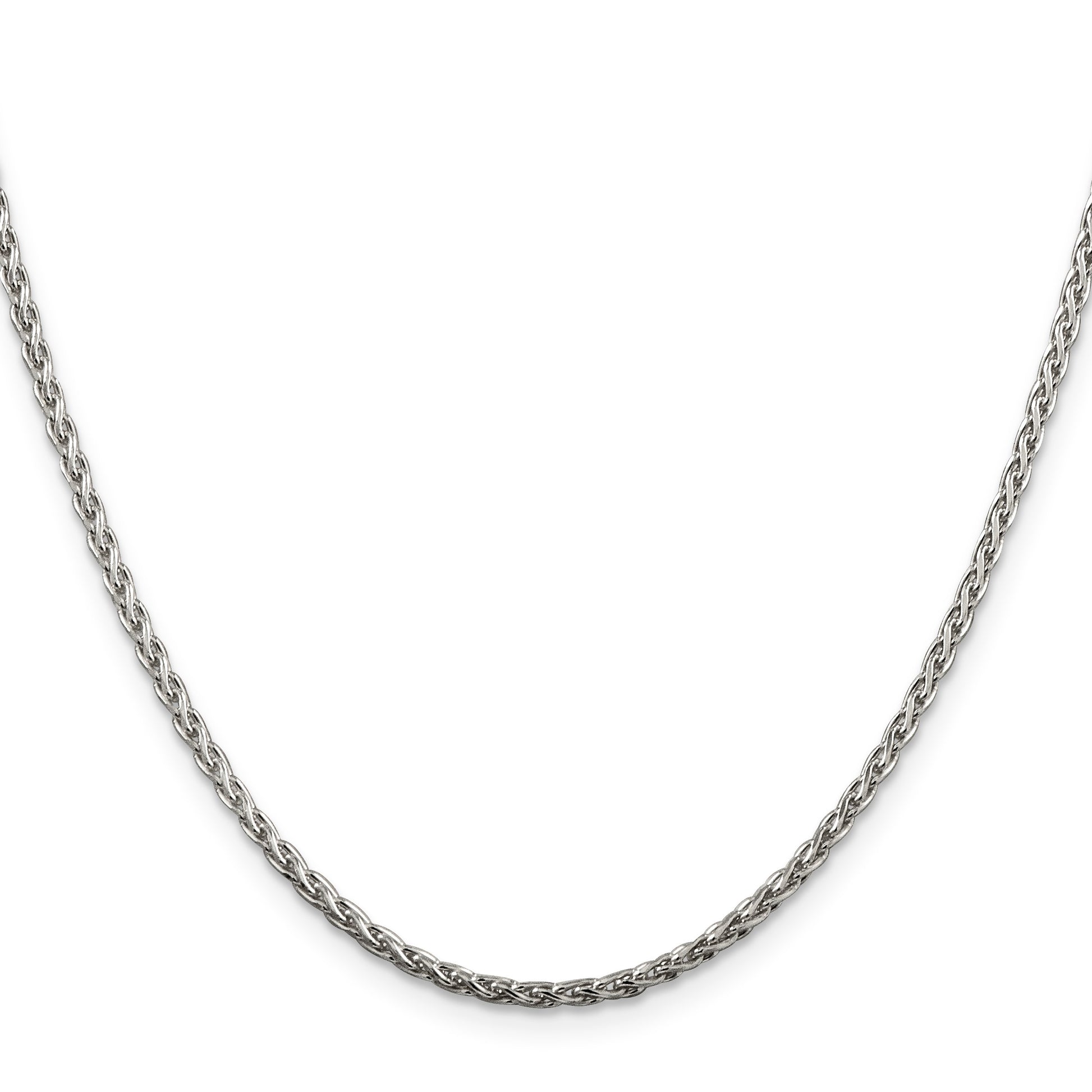 Sterling Silver 2mm Diamond-cut Spiga Chain
