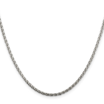 Sterling Silver 2mm Diamond-cut Spiga Chain