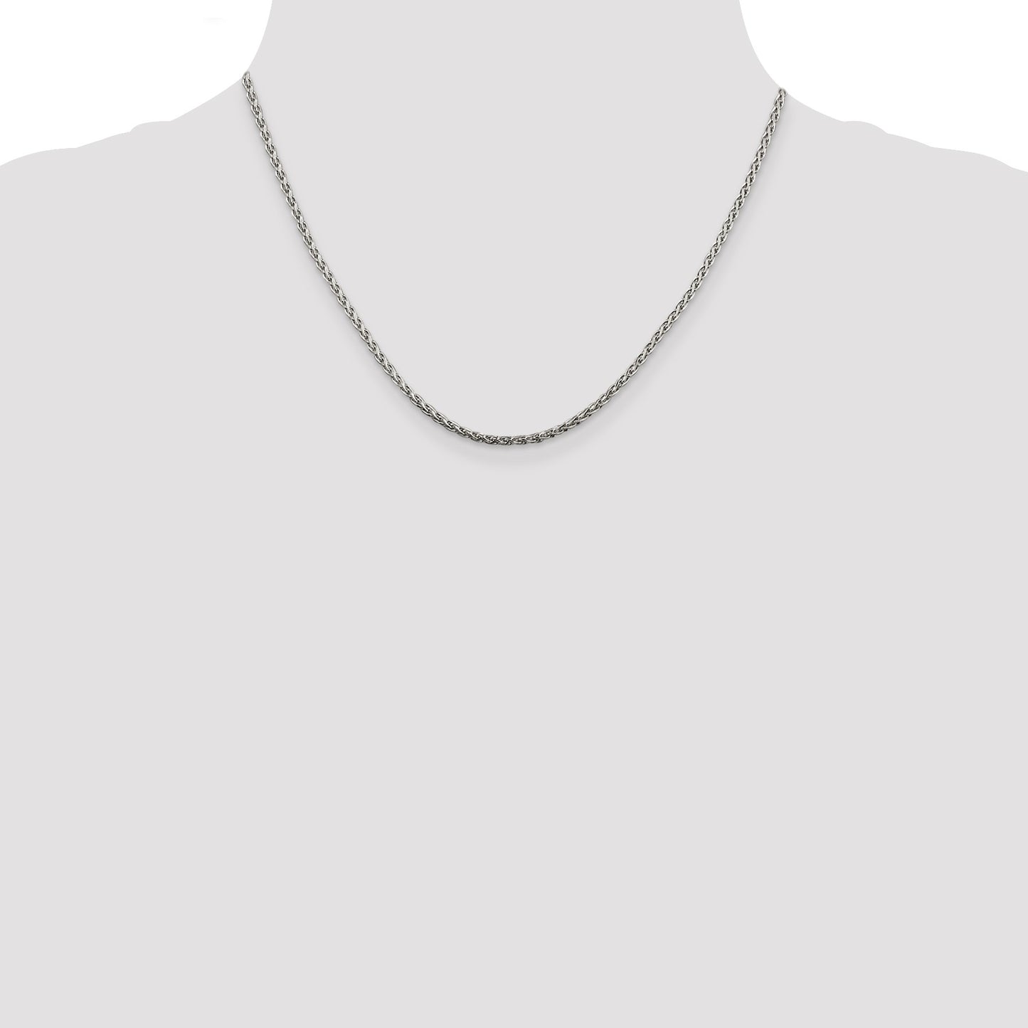 Sterling Silver 2mm Diamond-cut Spiga Chain