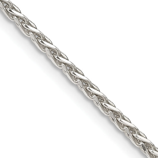 Sterling Silver 2mm Diamond-cut Spiga Chain