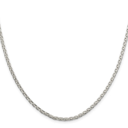 Sterling Silver 2.75mm Diamond-cut Spiga Chain