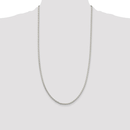 Sterling Silver 2.75mm Diamond-cut Spiga Chain