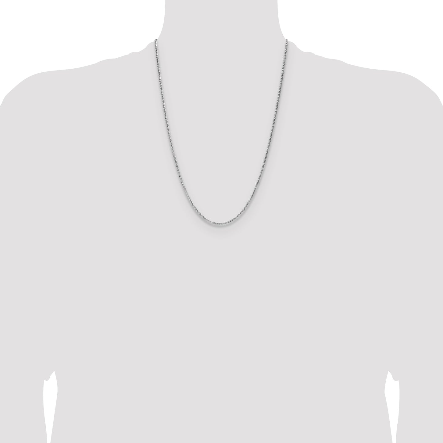 Sterling Silver 2.1mm Diamond-cut Square Spiga Chain