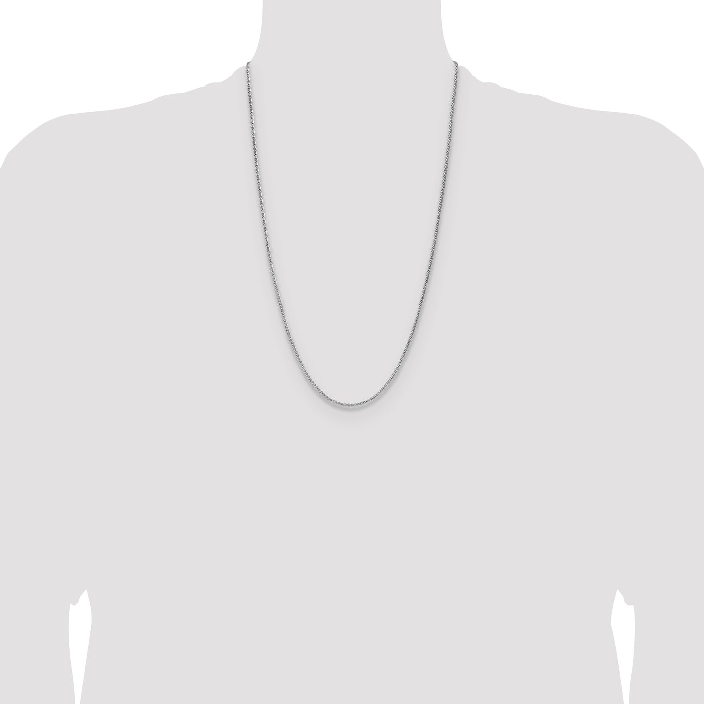 Sterling Silver 2.1mm Diamond-cut Square Spiga Chain