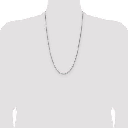 Sterling Silver 2.1mm Diamond-cut Square Spiga Chain