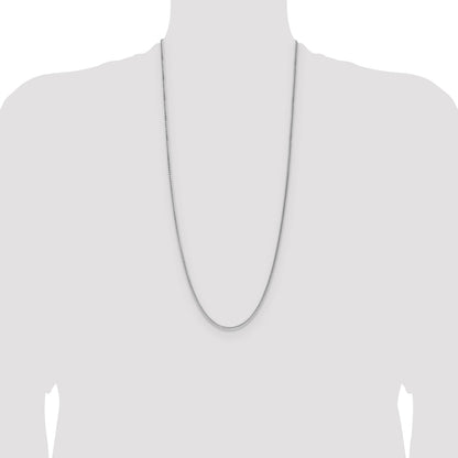 Sterling Silver 2.1mm Diamond-cut Square Spiga Chain