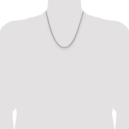 Sterling Silver 2.5mm Diamond-cut Square Spiga Chain