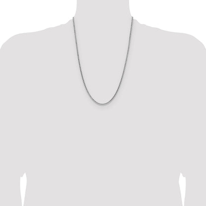 Sterling Silver 2.5mm Diamond-cut Square Spiga Chain