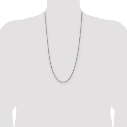 Sterling Silver 2.5mm Diamond-cut Square Spiga Chain