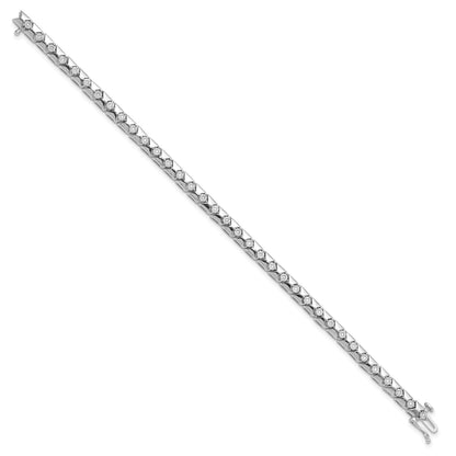 Sterling Silver Rhodium Plated Diamond Bracelet