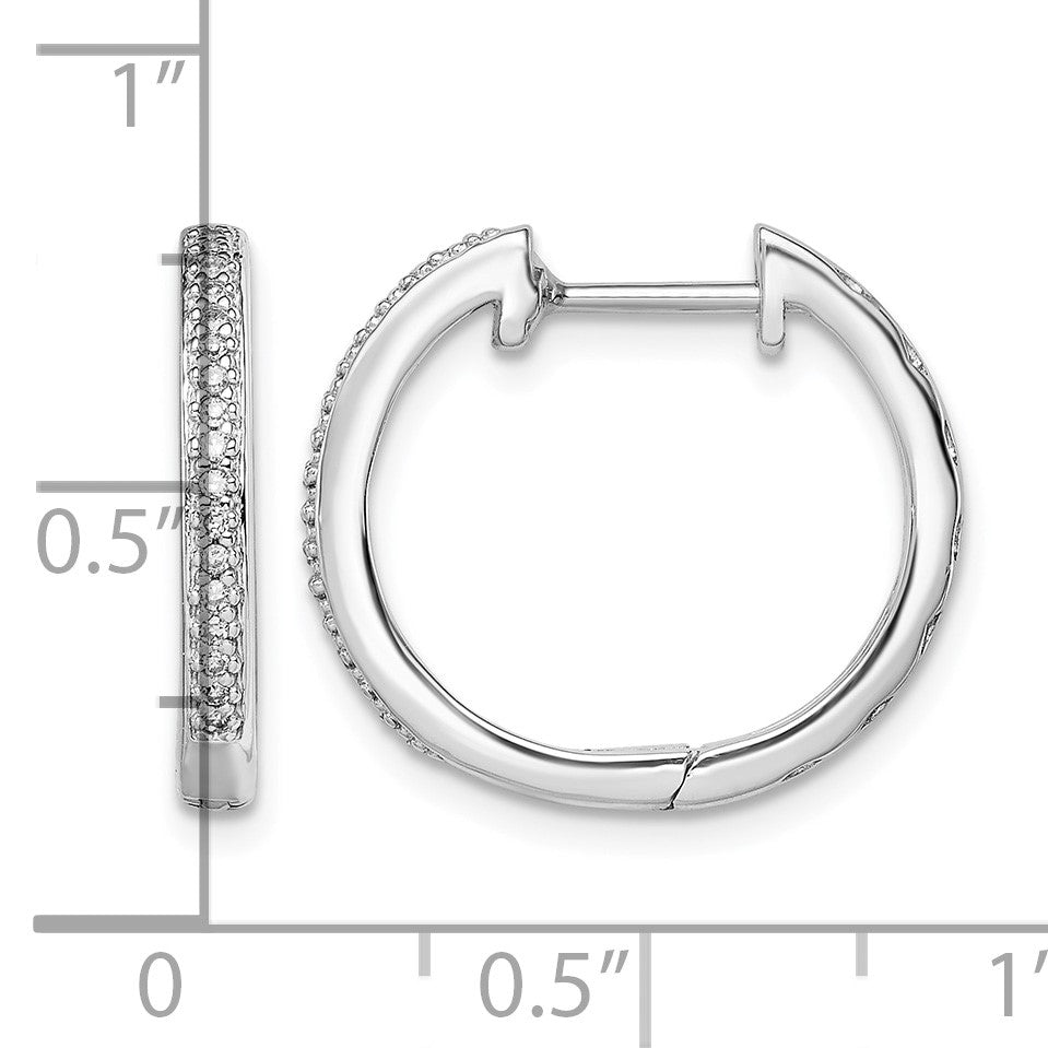 Sterling Silver Rhodium Diam. Earrings