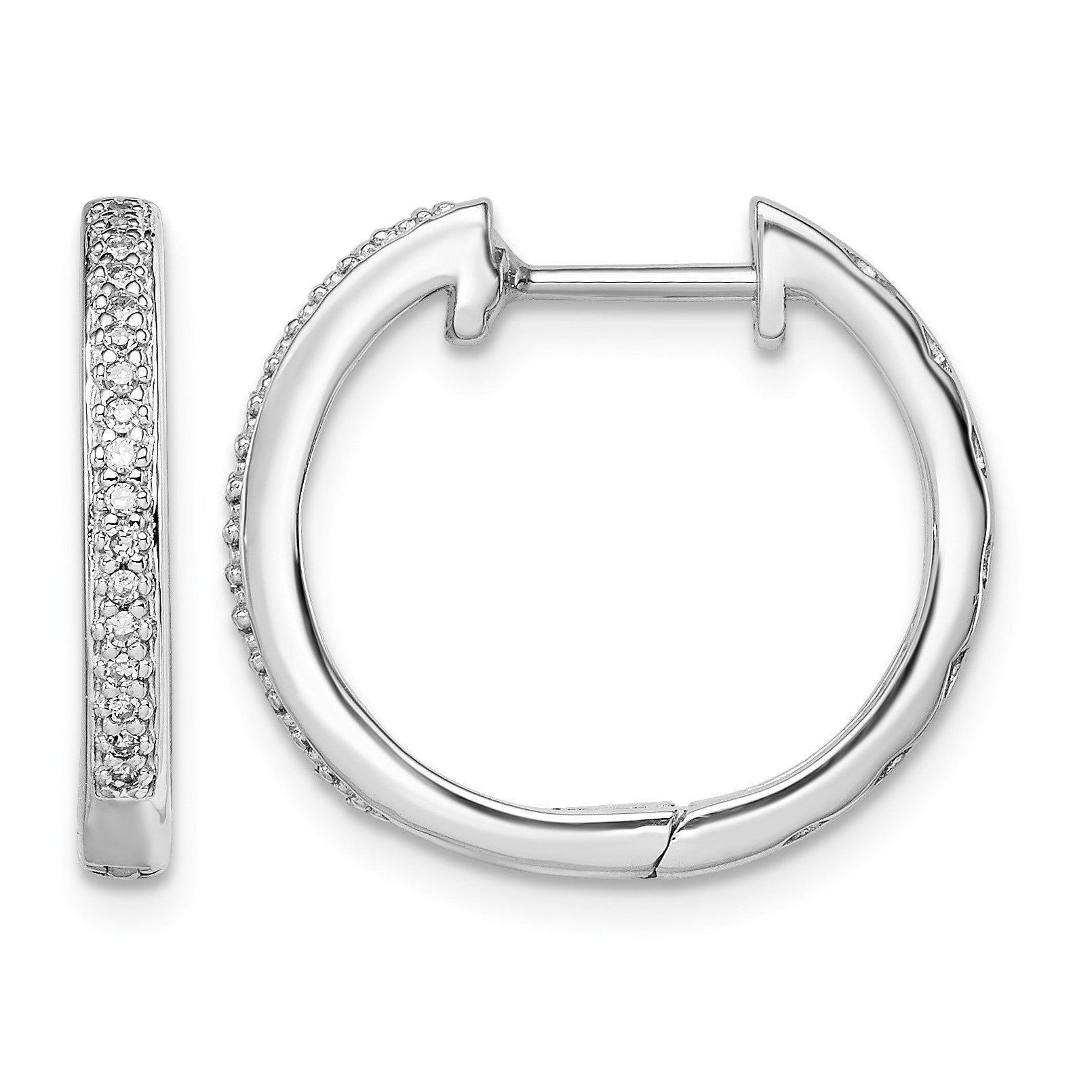 Sterling Silver Rhodium Diam. Earrings