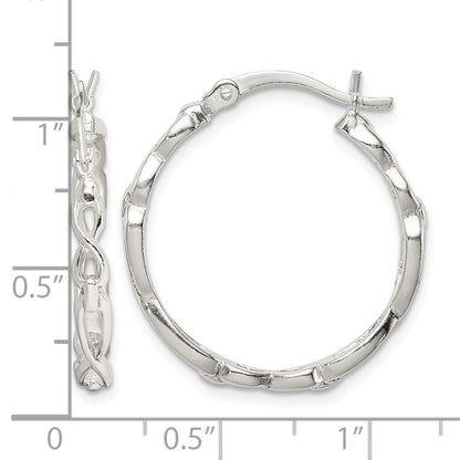 Sterling Silver Infinity Design Hoop Earrings