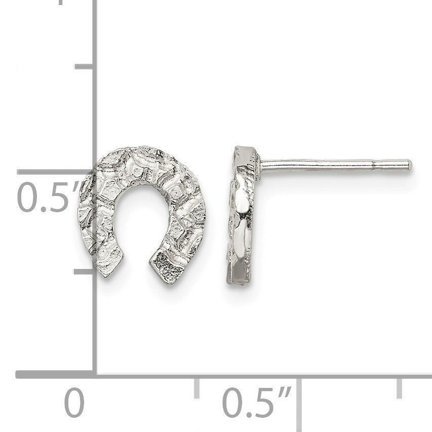 Sterling Silver Horseshoe Mini Earrings