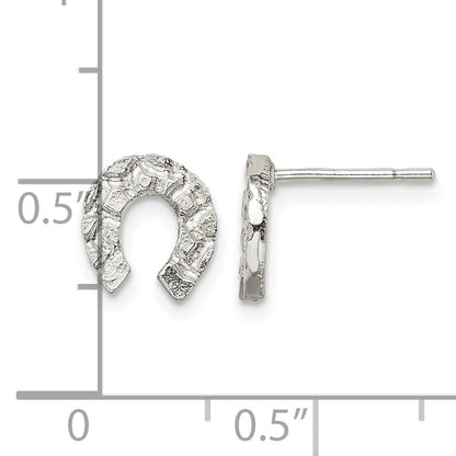 Sterling Silver Horseshoe Mini Earrings