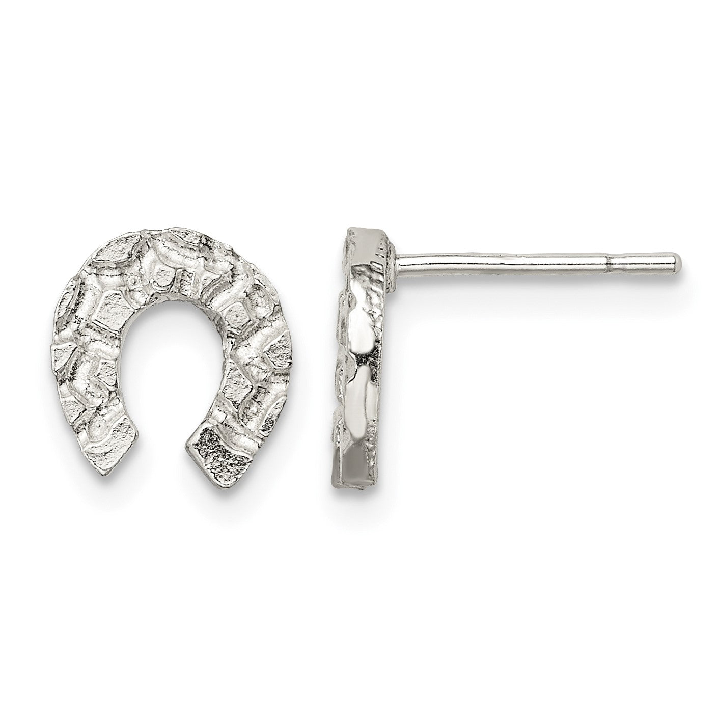 Sterling Silver Horseshoe Mini Earrings