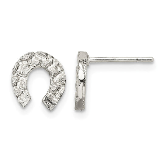 Sterling Silver Horseshoe Mini Earrings