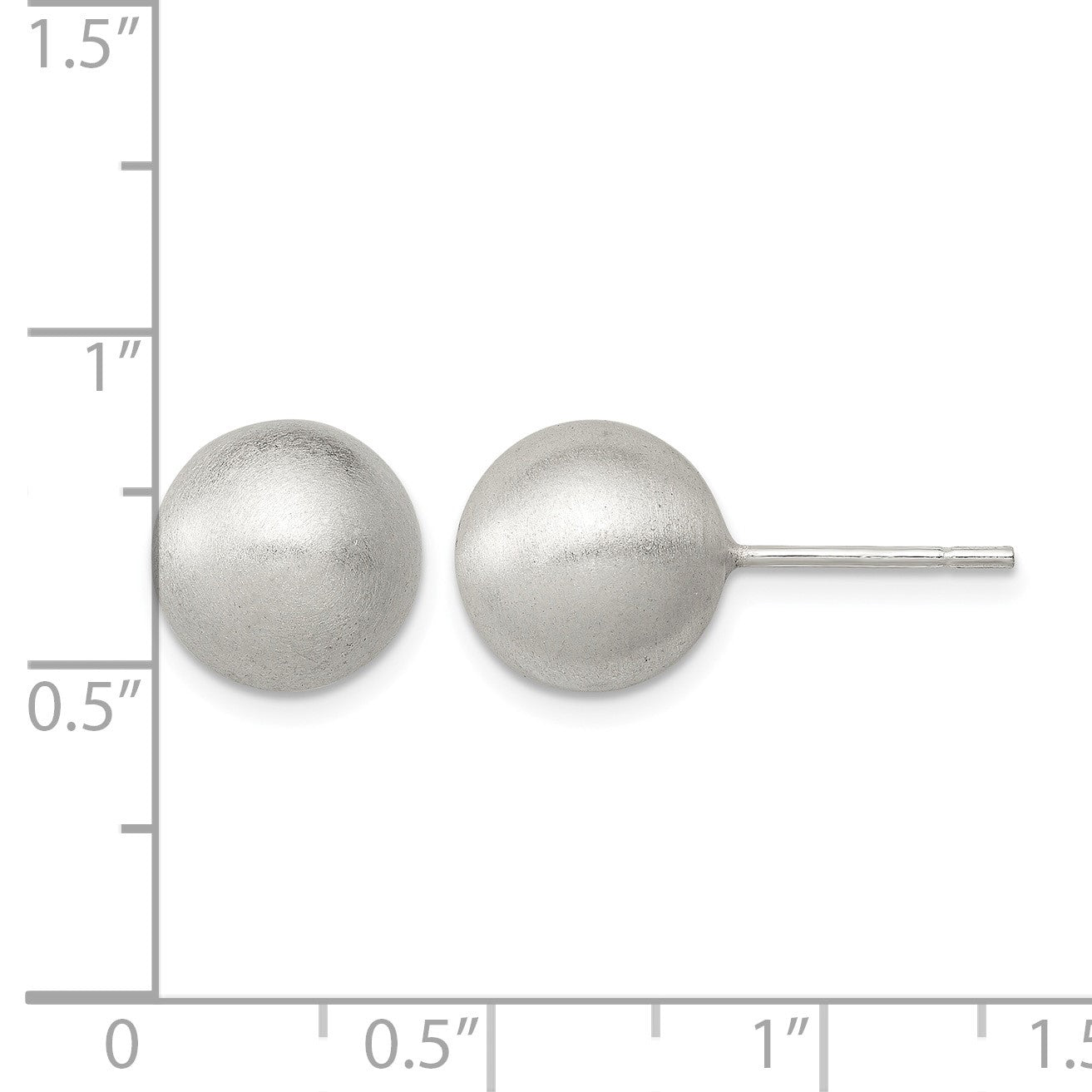Sterling Silver Polished 10mm Laser-cut Post Earrings