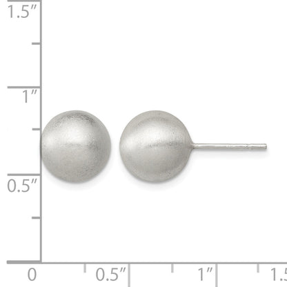Sterling Silver Polished 10mm Laser-cut Post Earrings